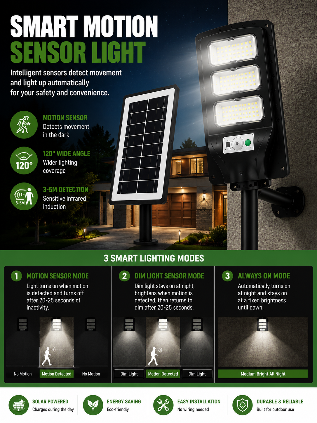 Solar Street Light | IP67 Waterproof Outdoor Lamp