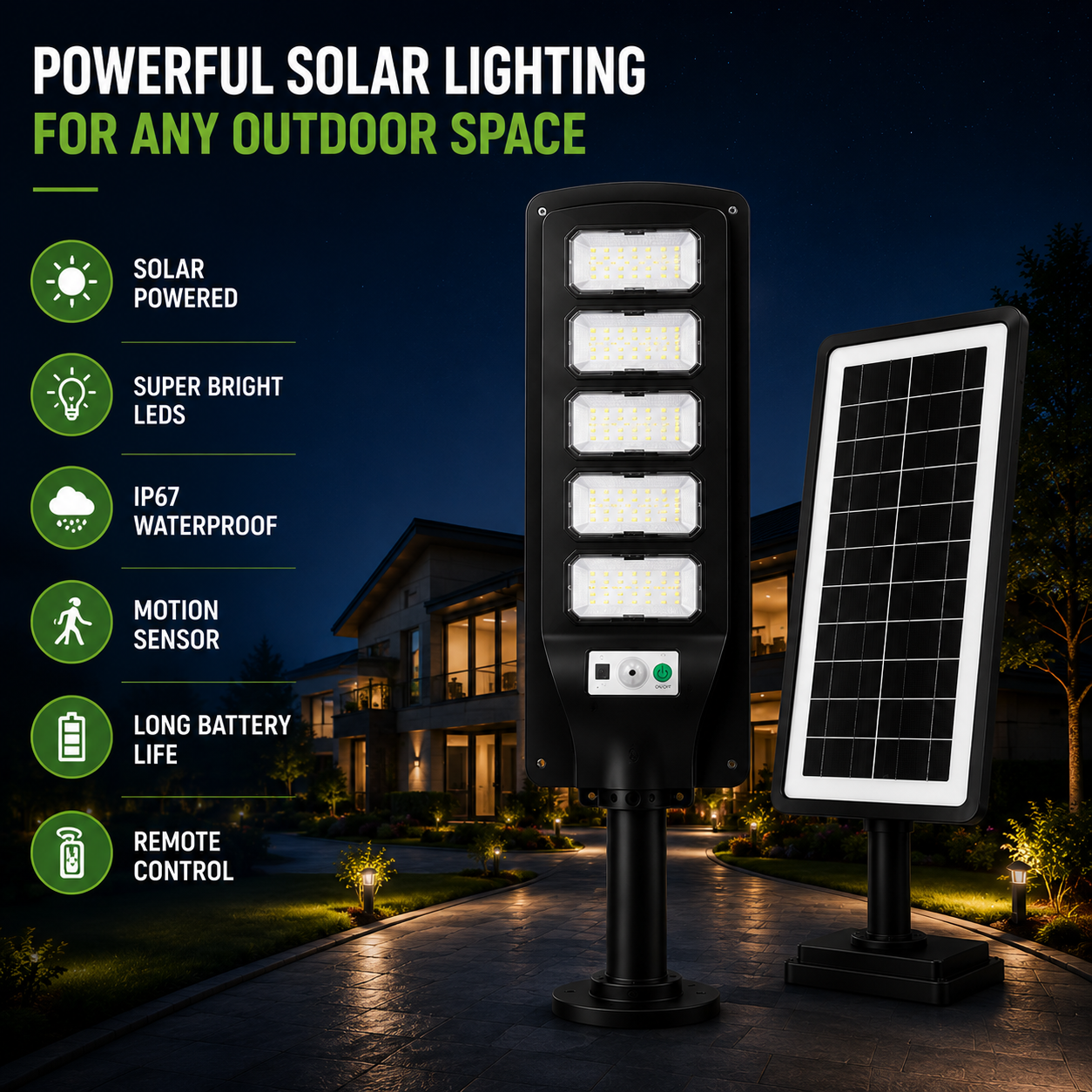 Solar Street Light | IP67 Waterproof Outdoor Lamp