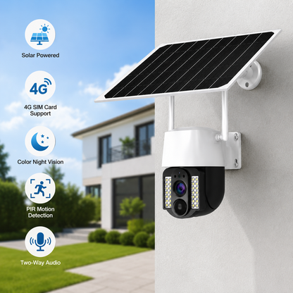 Solar 4G Smart Security Camera V380 Pro
