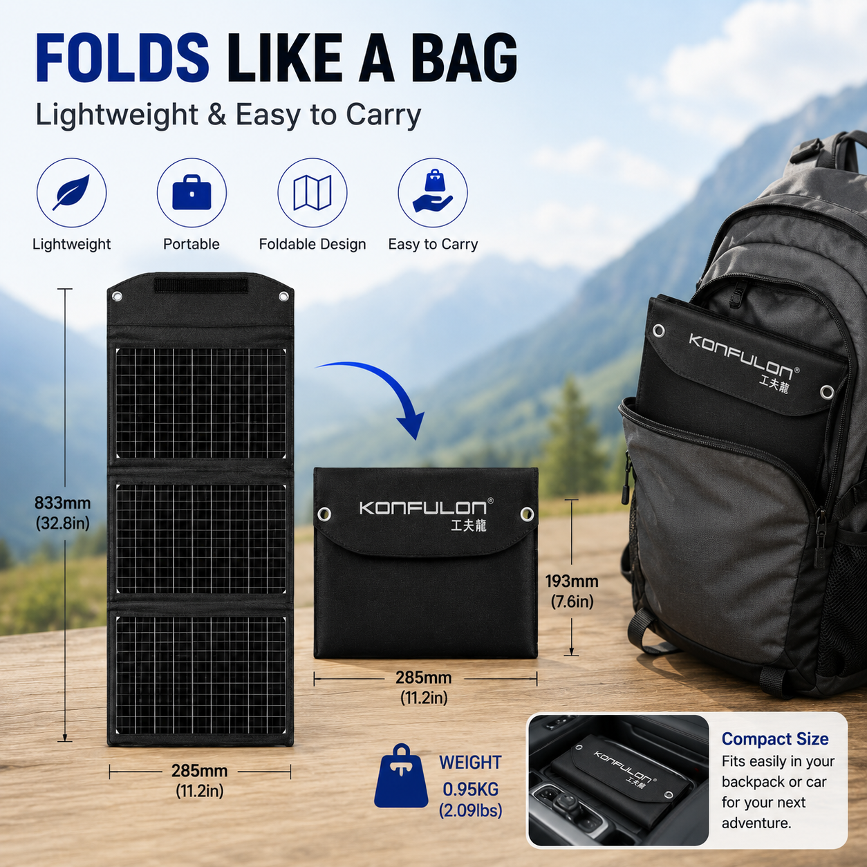 30W Foldable Solar Panel Charger | Portable Outdoor Solar Power