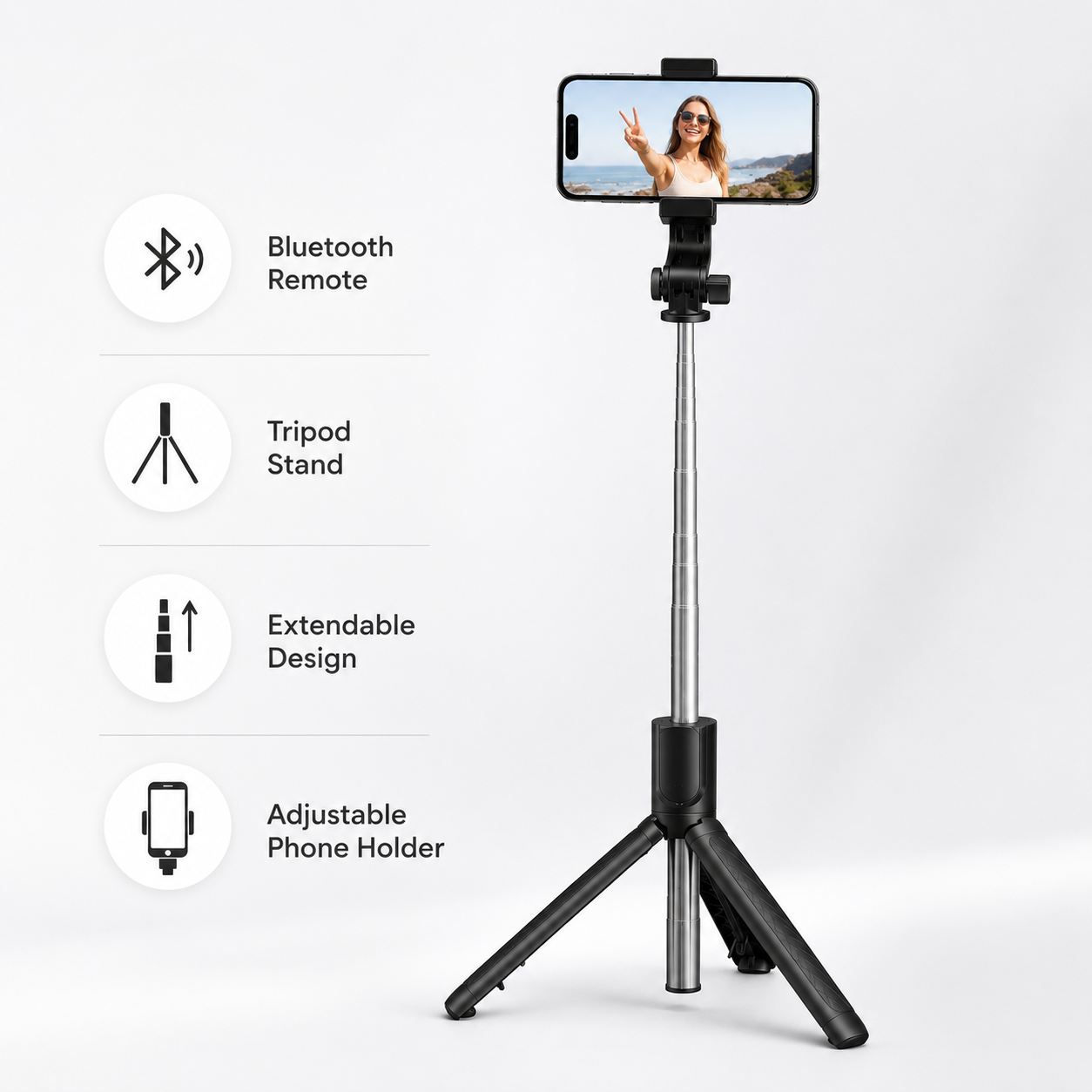 Bluetooth Selfie Stick Tripod R1S