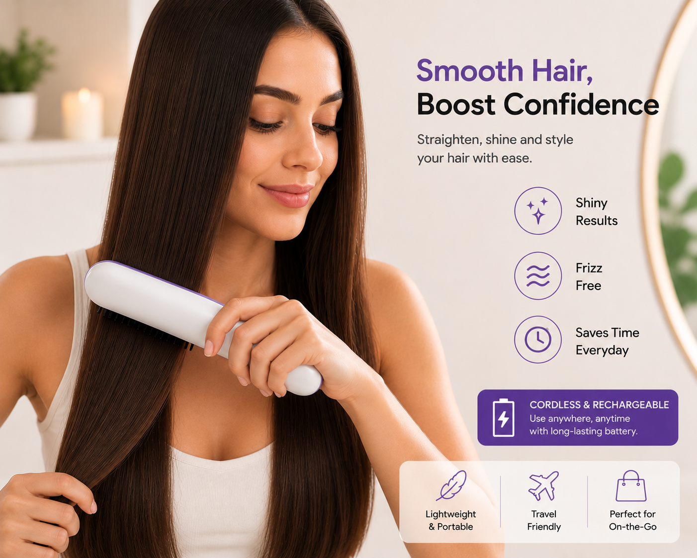 Hair Straightening Brush