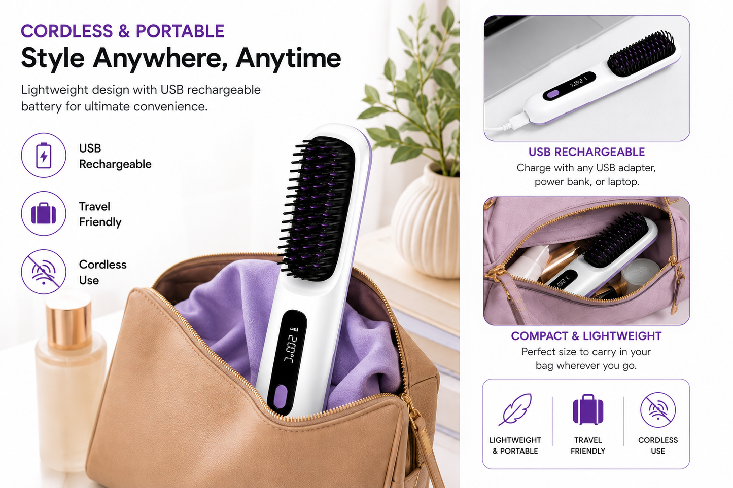 Hair Straightening Brush