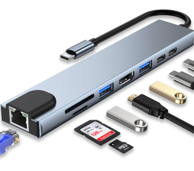 Type-C to HDMI 8-in-1 Adapter